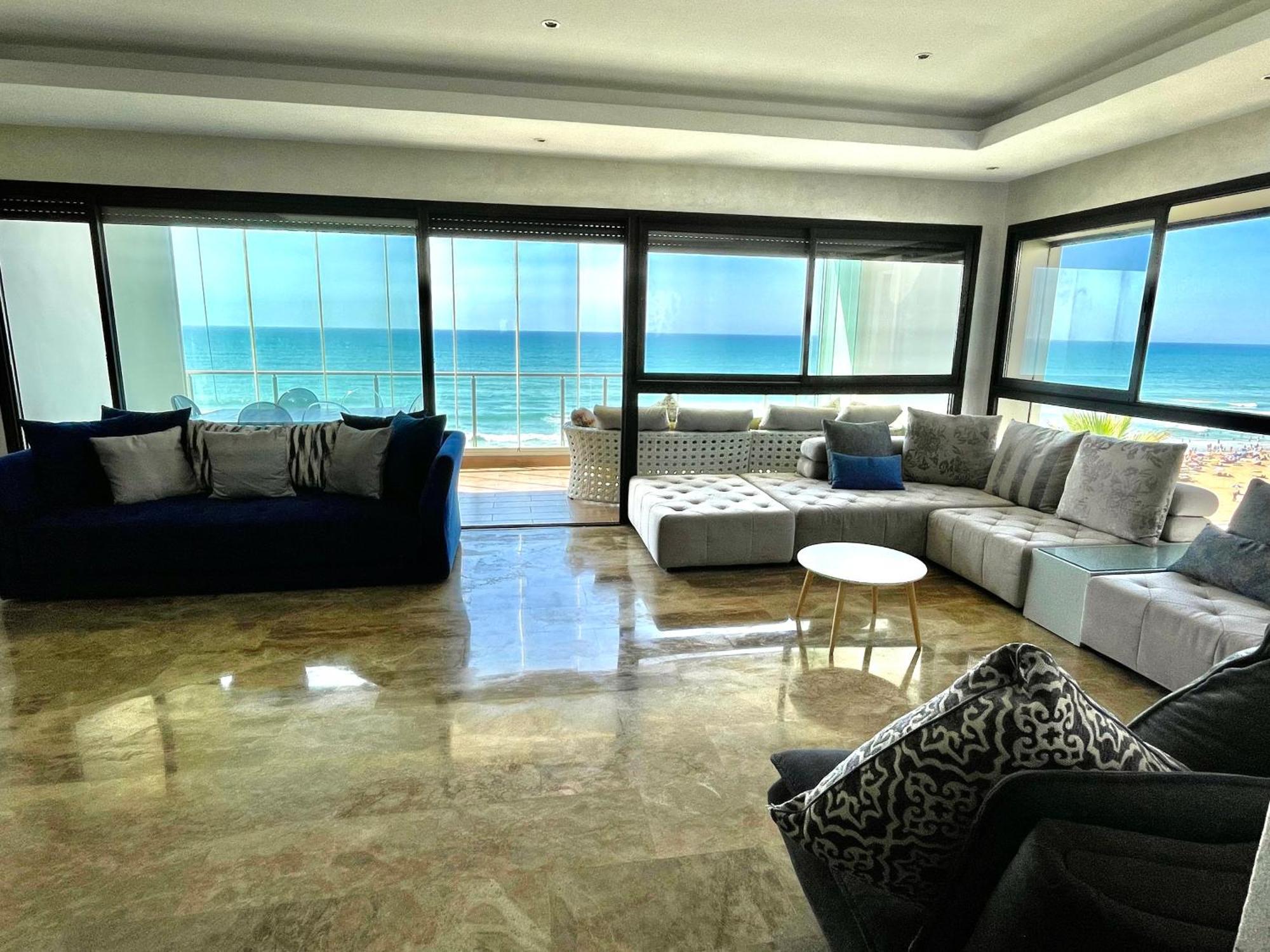 Appart De Luxe Front De Mer Prestigia Plage Des Nations Salé Eksteriør billede